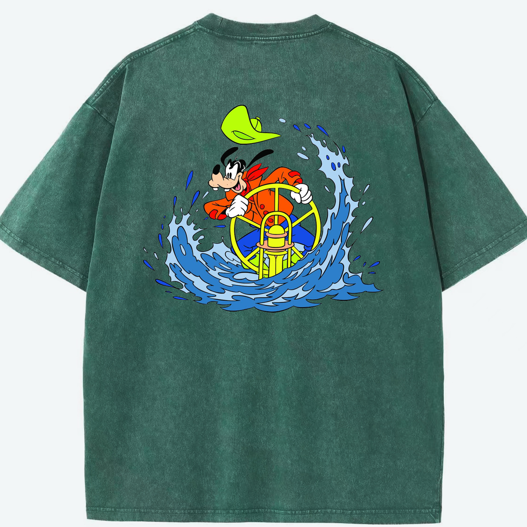 （画像用） ミッキーマウス Mickey Mouse 綿100% ヴィンテージ風 半袖Tシャツ（背面プリント）